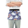 thumbnail image 1 of Yayeee Waist Apron with Pockets for Cooking Waterproof Half Server Aprons, Blue Cute Halloween, 1 of 7