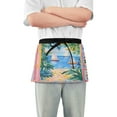 thumbnail image 1 of Yayeee Waist Apron with Pockets for Cooking Waterproof Half Server Aprons, Blue Seaside, 1 of 7
