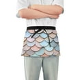 thumbnail image 1 of Yayeee Waist Apron with Pockets for Cooking Waterproof Half Server Aprons, Blue Shimmering Pattern, 1 of 7