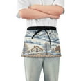 thumbnail image 1 of Yayeee Waist Apron with Pockets for Cooking Waterproof Half Server Aprons, Blue Snowy Mountain, 1 of 7