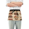 thumbnail image 1 of Yayeee Waist Apron with Pockets for Cooking Waterproof Half Server Aprons, Brown Cakes, 1 of 7