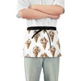 thumbnail image 1 of Yayeee Waist Apron with Pockets for Cooking Waterproof Half Server Aprons, Brown Ice Cream Pattern, 1 of 7