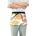 thumbnail image 1 of Yayeee Waist Apron with Pockets for Cooking Waterproof Half Server Aprons, Candy Grapefruit Slices, 1 of 7