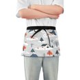 thumbnail image 1 of Yayeee Waist Apron with Pockets for Cooking Waterproof Half Server Aprons, Cartoon Blue Houses, 1 of 7