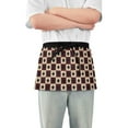 thumbnail image 1 of Yayeee Waist Apron with Pockets for Cooking Waterproof Half Server Aprons, Checkered Stars Pattern, 1 of 7