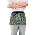 thumbnail image 1 of Yayeee Waist Apron with Pockets for Cooking Waterproof Half Server Aprons, Christmas Candy Cane, 1 of 7