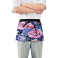 thumbnail image 1 of Yayeee Waist Apron with Pockets for Cooking Waterproof Half Server Aprons, Colorful Art Flowers, 1 of 7