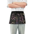 thumbnail image 1 of Yayeee Waist Apron with Pockets for Cooking Waterproof Half Server Aprons, Dark Gothic Floral, 1 of 7