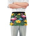 thumbnail image 1 of Yayeee Waist Apron with Pockets for Cooking Waterproof Half Server Aprons, Flamingo Floral Pattern, 1 of 7