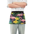 thumbnail image 1 of Yayeee Waist Apron with Pockets for Cooking Waterproof Half Server Aprons, Flamingo Pattern, 1 of 7