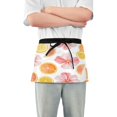 thumbnail image 1 of Yayeee Waist Apron with Pockets for Cooking Waterproof Half Server Aprons, Floral Orange, 1 of 7