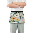 thumbnail image 1 of Yayeee Waist Apron with Pockets for Cooking Waterproof Half Server Aprons, Floral Pattern, 1 of 7