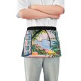 thumbnail image 1 of Yayeee Waist Apron with Pockets for Cooking Waterproof Half Server Aprons, Floral Seaside, 1 of 7