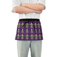 thumbnail image 1 of Yayeee Waist Apron with Pockets for Cooking Waterproof Half Server Aprons, Gold and Green Floral Pattern, 1 of 7