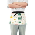 thumbnail image 1 of Yayeee Waist Apron with Pockets for Cooking Waterproof Half Server Aprons, Green Abstract Pattern, 1 of 7