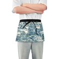 thumbnail image 1 of Yayeee Waist Apron with Pockets for Cooking Waterproof Half Server Aprons, Green Flourishing Garden, 1 of 7