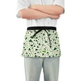 thumbnail image 1 of Yayeee Waist Apron with Pockets for Cooking Waterproof Half Server Aprons, Green Triangles Pattern, 1 of 7