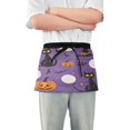 thumbnail image 1 of Yayeee Waist Apron with Pockets for Cooking Waterproof Half Server Aprons, Halloween Black Cat, 1 of 7