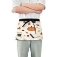 thumbnail image 1 of Yayeee Waist Apron with Pockets for Cooking Waterproof Half Server Aprons, Hand Drawn Pumpkin, 1 of 7