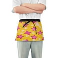 thumbnail image 1 of Yayeee Waist Apron with Pockets for Cooking Waterproof Half Server Aprons, Large Pink Stars, 1 of 7