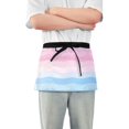 thumbnail image 1 of Yayeee Waist Apron with Pockets for Cooking Waterproof Half Server Aprons, Light Pink Stripes, 1 of 7