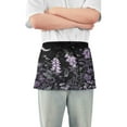 thumbnail image 1 of Yayeee Waist Apron with Pockets for Cooking Waterproof Half Server Aprons, Light Purple Flowers, 1 of 7