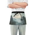 thumbnail image 1 of Yayeee Waist Apron with Pockets for Cooking Waterproof Half Server Aprons, Moon and House, 1 of 7
