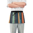 thumbnail image 1 of Yayeee Waist Apron with Pockets for Cooking Waterproof Half Server Aprons, Navy Blue Stripes, 1 of 7