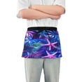 thumbnail image 1 of Yayeee Waist Apron with Pockets for Cooking Waterproof Half Server Aprons, Neon Pink Starfish, 1 of 7