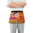 thumbnail image 1 of Yayeee Waist Apron with Pockets for Cooking Waterproof Half Server Aprons, Orange Abstract Floral, 1 of 7