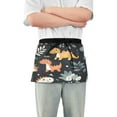 thumbnail image 1 of Yayeee Waist Apron with Pockets for Cooking Waterproof Half Server Aprons, Orange Dinosaur, 1 of 7