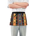 thumbnail image 1 of Yayeee Waist Apron with Pockets for Cooking Waterproof Half Server Aprons, Orange Geometric, 1 of 7
