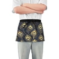 thumbnail image 1 of Yayeee Waist Apron with Pockets for Cooking Waterproof Half Server Aprons, Peacock Feathers Pattern, 1 of 7