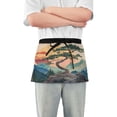 thumbnail image 1 of Yayeee Waist Apron with Pockets for Cooking Waterproof Half Server Aprons, Pine Tree at Dawn, 1 of 7