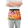 thumbnail image 1 of Yayeee Waist Apron with Pockets for Cooking Waterproof Half Server Aprons, Pink Abstract Floral, 1 of 7