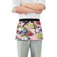 thumbnail image 1 of Yayeee Waist Apron with Pockets for Cooking Waterproof Half Server Aprons, Pink Blueberries, 1 of 7