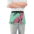 thumbnail image 1 of Yayeee Waist Apron with Pockets for Cooking Waterproof Half Server Aprons, Pink Cheetah, 1 of 7