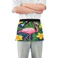 thumbnail image 1 of Yayeee Waist Apron with Pockets for Cooking Waterproof Half Server Aprons, Pink Flamingo Pattern, 1 of 7