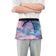 thumbnail image 1 of Yayeee Waist Apron with Pockets for Cooking Waterproof Half Server Aprons, Pink Marble Pattern, 1 of 7