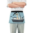 thumbnail image 1 of Yayeee Waist Apron with Pockets for Cooking Waterproof Half Server Aprons, Pirate Animals, 1 of 7