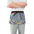 thumbnail image 1 of Yayeee Waist Apron with Pockets for Cooking Waterproof Half Server Aprons, Psychedelic Pattern, 1 of 7