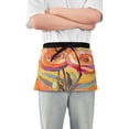 thumbnail image 1 of Yayeee Waist Apron with Pockets for Cooking Waterproof Half Server Aprons, Purple Abstract Floral, 1 of 7