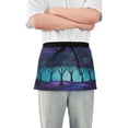 thumbnail image 1 of Yayeee Waist Apron with Pockets for Cooking Waterproof Half Server Aprons, Purple Moonlight Forest, 1 of 7