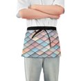 thumbnail image 1 of Yayeee Waist Apron with Pockets for Cooking Waterproof Half Server Aprons, Red Art Pattern, 1 of 7