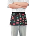 thumbnail image 1 of Yayeee Waist Apron with Pockets for Cooking Waterproof Half Server Aprons, Red Block Pattern, 1 of 7