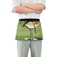 thumbnail image 1 of Yayeee Waist Apron with Pockets for Cooking Waterproof Half Server Aprons, Red Martini, 1 of 7