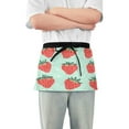thumbnail image 1 of Yayeee Waist Apron with Pockets for Cooking Waterproof Half Server Aprons, Red Strawberry, 1 of 7