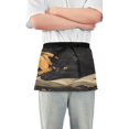 thumbnail image 1 of Yayeee Waist Apron with Pockets for Cooking Waterproof Half Server Aprons, Retro Halloween Cat, 1 of 7