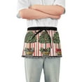 thumbnail image 1 of Yayeee Waist Apron with Pockets for Cooking Waterproof Half Server Aprons, Stripes Trees, 1 of 7