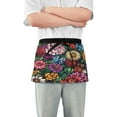 thumbnail image 1 of Yayeee Waist Apron with Pockets for Cooking Waterproof Half Server Aprons, Vibrant Flowers Pattern, 1 of 7